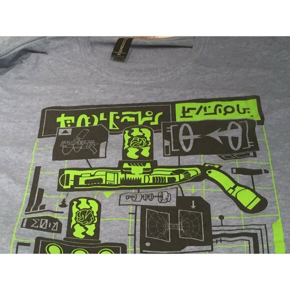 Rick & Morty Cool Geek TShirt Graphic Tee Shirt Schematic Diagram Game Gamer XL - Picture 7 of 7